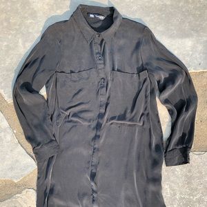 Long Button Down Blouse